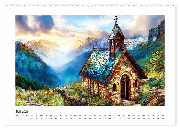 Produktbild: Die Farben der Berge (hochwertiger Premium Wandkalender 2026 DIN A2 quer), Kunstdruck in Hochglanz