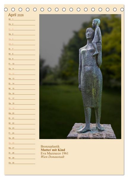 Produktbild: M&uuml;tter mit Kindern in der Kunst (Tischkalender 2026 DIN A5 hoch), CALVENDO Monatskalender