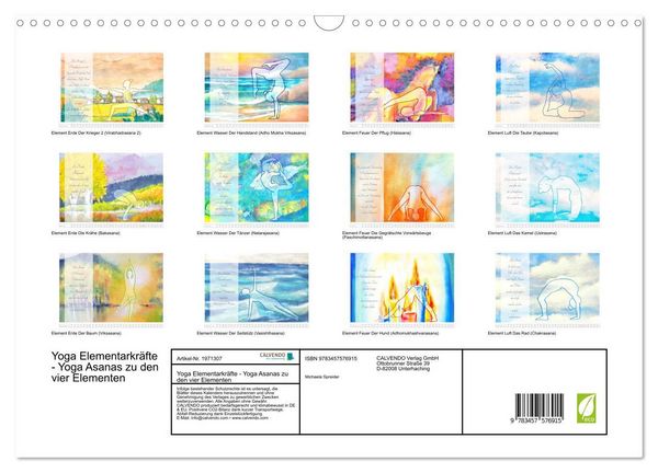 Produktbild: Yoga Elementarkr&auml;fte - Yoga Asanas zu den vier Elementen (Wandkalender 2026 DIN A3 quer), CALVENDO Monatskalender