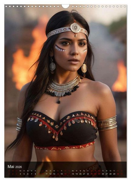 Produktbild: Native American Girls (Wandkalender 2026 DIN A3 hoch), CALVENDO Monatskalender