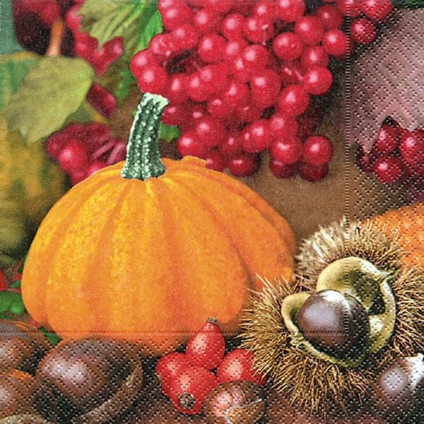 Produktbild: Idena Servietten Herbstmotive 33x33cm sortiert