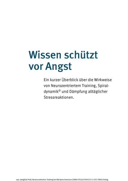 Neurozentriertes Training bei Rückenschmerzen