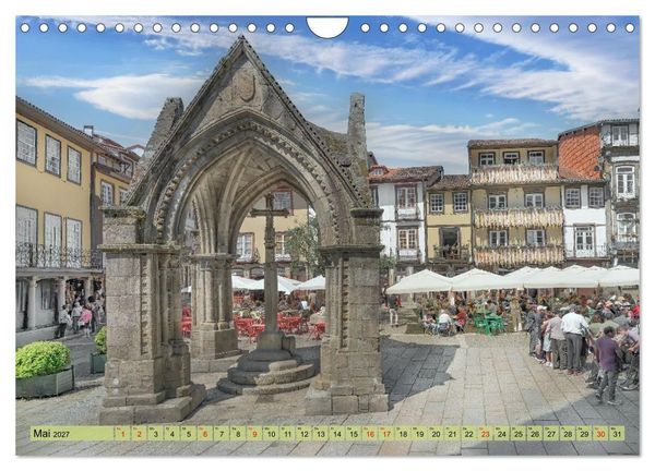Produktbild: Cidade Guimar&atilde;es (Wandkalender 2027 DIN A4 quer), CALVENDO Monatskalender