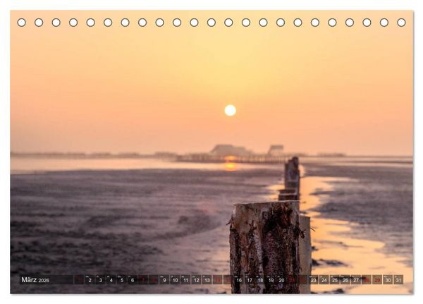 Produktbild: Einmaliges Westerhever (Tischkalender 2026 DIN A5 quer), CALVENDO Monatskalender