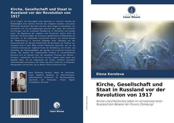 Produktbild: Kirche, Gesellschaft und Staat in Russland vor der Revolution von 1917