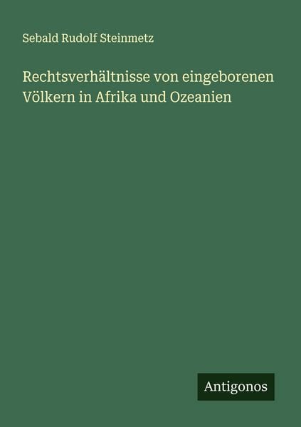 Produktbild: Rechtsverh&auml;ltnisse von eingeborenen V&ouml;lkern in Afrika und Ozeanien
