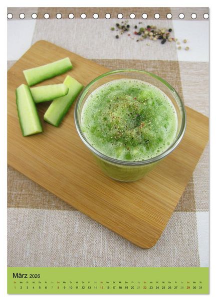 Produktbild: Detox Drinks! Gesund und lecker (Tischkalender 2026 DIN A5 hoch), CALVENDO Monatskalender