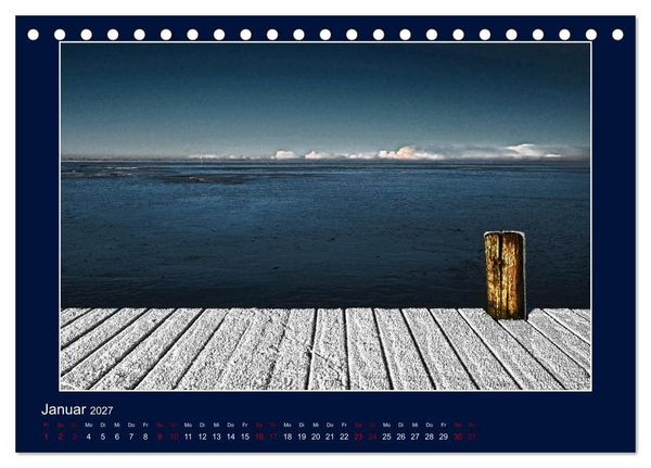 Produktbild: Wolken, Watt und Wellen. Fotografische Impressionen vom Jadebusen. (Tischkalender 2027 DIN A5 quer), CALVENDO Monatskalender