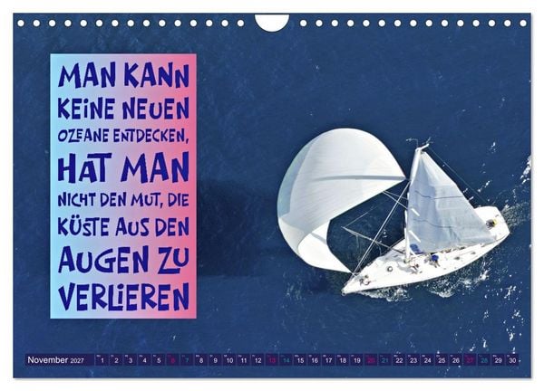 Produktbild: Segeln - mit einem Augenzwinkern (Wandkalender 2027 DIN A4 quer), CALVENDO Monatskalender