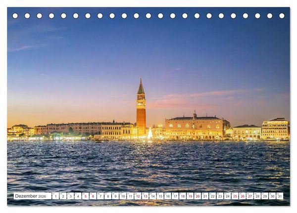 Produktbild: Venedig - Impressionen aus der Serenissima (Tischkalender 2026 DIN A5 quer), CALVENDO Monatskalender