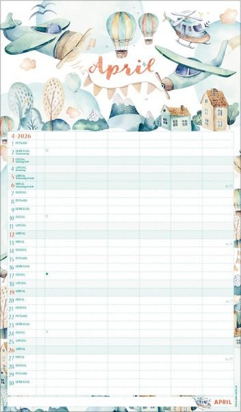 Produktbild: Familienplaner Aquarell 2026