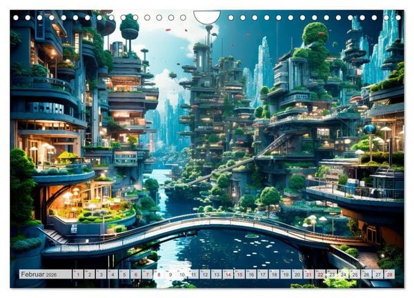 Produktbild: KI UND METAVERSE Algorithmen sowie virtuelle Realit&auml;t (Wandkalender 2026 DIN A4 quer), CALVENDO Monatskalender
