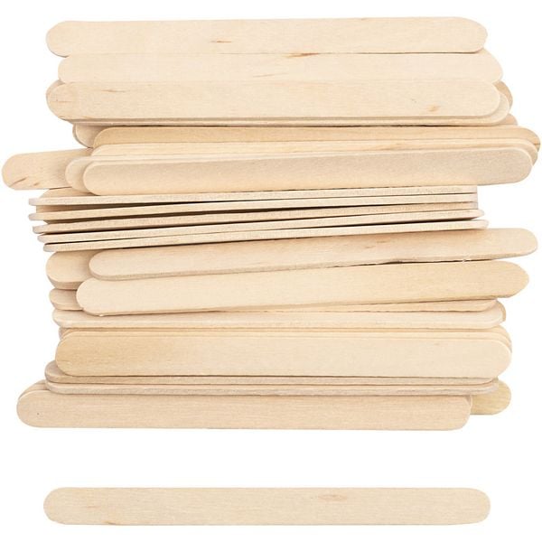 Produktbild: Creativ Company Eisstiele, L 11,5 cm, B 10 mm, Natur, 30 Stk