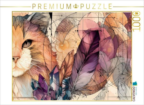 Produktbild: CALVENDO Puzzle Wilde Katze | 1000 Teile Lege-Gr&ouml;&szlig;e 64x48cm Foto-Puzzle f&uuml;r gl&uuml;ckliche Stunden