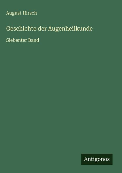 Produktbild: Geschichte der Augenheilkunde