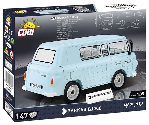 Produktbild: COBI Youngtimer 24600 - Barkas B1000, Bausatz 1:35, 147 Klemmbausteine