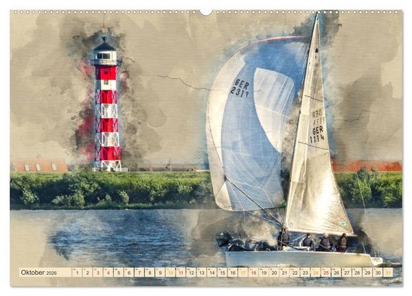 Produktbild: Ich liebe Segeln (hochwertiger Premium Wandkalender 2026 DIN A2 quer), Kunstdruck in Hochglanz