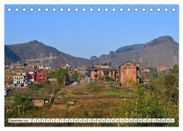 Produktbild: Wohnen im HIMALAYA (Tischkalender 2026 DIN A5 quer), CALVENDO Monatskalender
