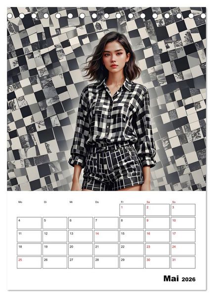 Produktbild: Schachspiel der Mode (Tischkalender 2026 DIN A5 hoch), CALVENDO Monatskalender