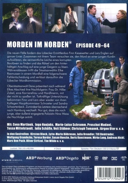 Produktbild: Morden im Norden - Die komplette Staffel 4 [4 DVDs]