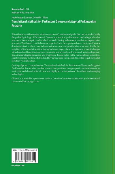 Produktbild: Translational Methods for Parkinson&rsquo;s Disease and Atypical Parkinsonism Research
