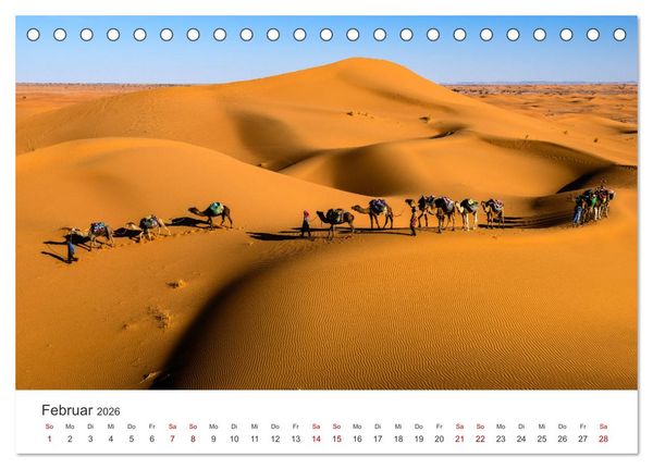 Produktbild: Marokko - Eine wunderbare Reise nach Nordafrika. (Tischkalender 2026 DIN A5 quer), CALVENDO Monatskalender