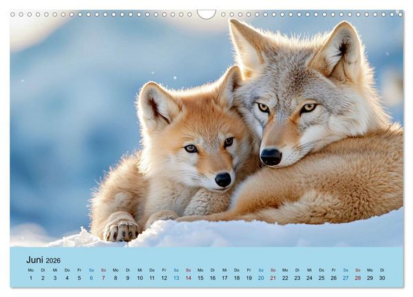 Produktbild: Tierkinder in Eis und Schnee (Wandkalender 2026 DIN A3 quer), CALVENDO Monatskalender