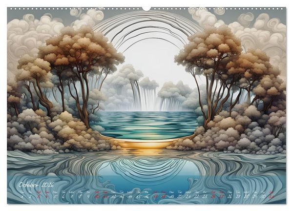 Produktbild: Enchanting waterfalls (High Quality Premium Wall Calendar 2026 DIN A2 landscape),CALVENDO 12 Month Wall Calendar
