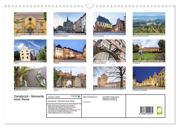 Produktbild: Osnabr&uuml;ck - Momente einer Reise (Wandkalender 2027 DIN A3 quer), CALVENDO Monatskalender