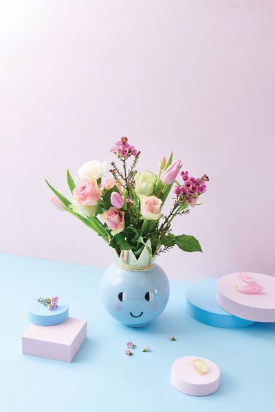 Produktbild: Keramik Vase Krone, blau
