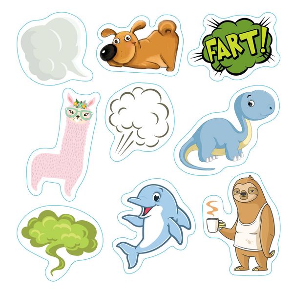 Produktbild: Farting Sloth (& Friends) Stickers