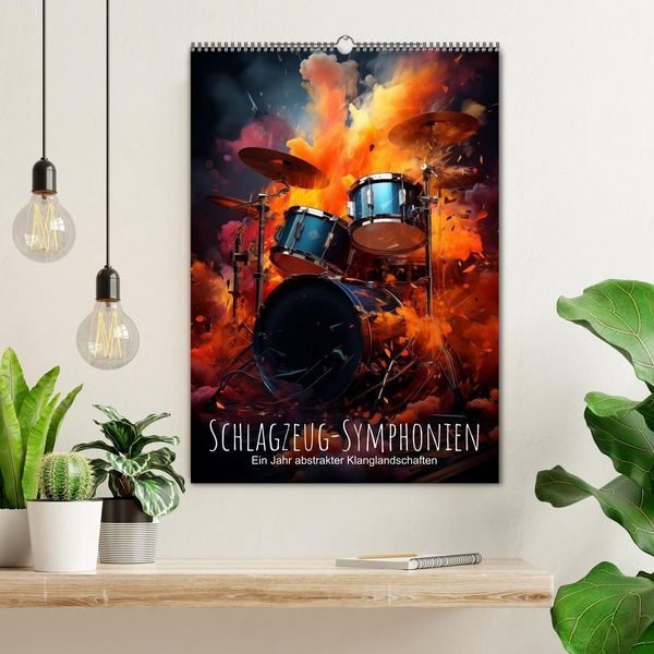 Produktbild: Schlagzeug-Symphonien: Ein Jahr abstrakter Klanglandschaften (Wandkalender 2026 DIN A2 hoch), CALVENDO Monatskalender