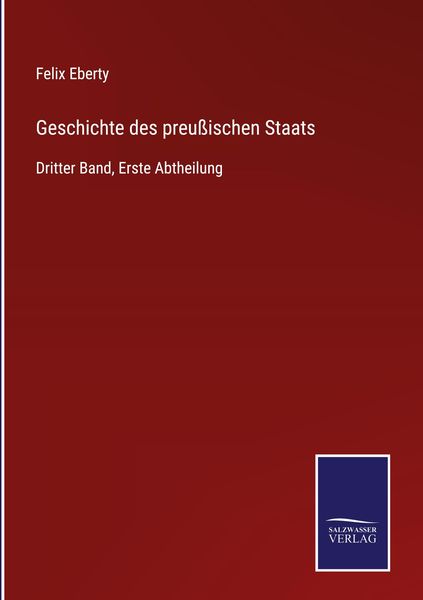Produktbild: Geschichte des preu&szlig;ischen Staats