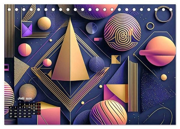 Produktbild: Objektharmonien (Tischkalender 2026 DIN A5 quer), CALVENDO Monatskalender