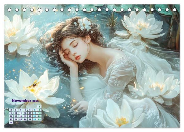Produktbild: Verspieltheit und Harmonie (Tischkalender 2026 DIN A5 quer), CALVENDO Monatskalender