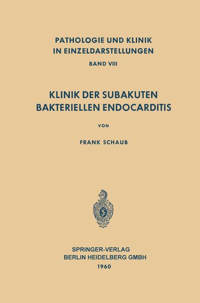 Produktbild: Klinik der Subakuten Bakteriellen Endocarditis (Endocarditis Lenta)