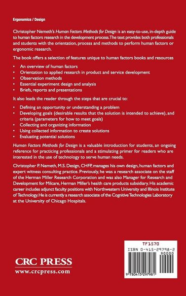 Produktbild: Human Factors Methods for Design
