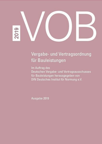 Produktbild: VOB Gesamtausgabe 2019