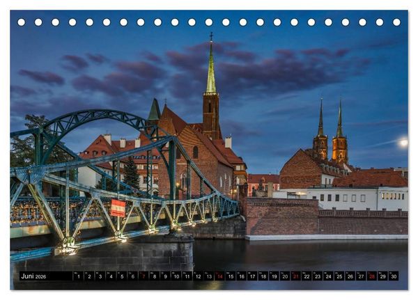 Produktbild: Ein Wochenende in Breslau (Tischkalender 2026 DIN A5 quer), CALVENDO Monatskalender