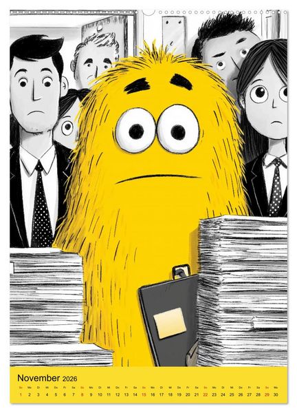 Produktbild: Montagsmonster - der lustige B&uuml;rokalender (Wandkalender 2026 DIN A2 hoch), CALVENDO Monatskalender