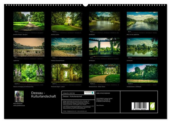Produktbild: Dessau - Kulturlandschaft (hochwertiger Premium Wandkalender 2026 DIN A2 quer), Kunstdruck in Hochglanz