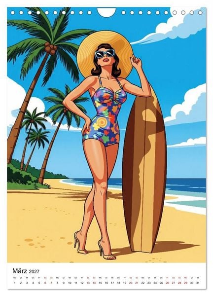 Produktbild: Charme & Kurven: Die Pin-ups der Golden 50s (Wandkalender 2027 DIN A4 hoch), CALVENDO Monatskalender