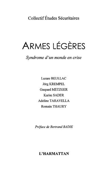 Produktbild: Armes legeres: syndrome d'un monde en cr