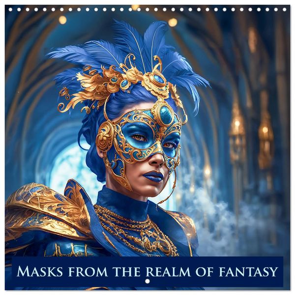 Masks from the realm of fantasy (Wall Calendar 2026 12 × 12 Inch) CALVENDO 12 Month Wall Calendar