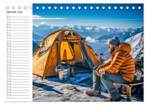 Produktbild: Camping mit dem Zelt (Tischkalender 2026 DIN A5 quer), CALVENDO Monatskalender