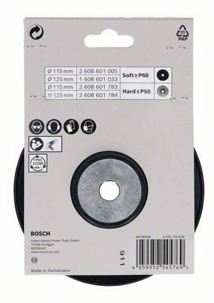 Produktbild: Bosch Accessories 2608601784 St&uuml;tzteller M14 Hart Durchmesser 125mm