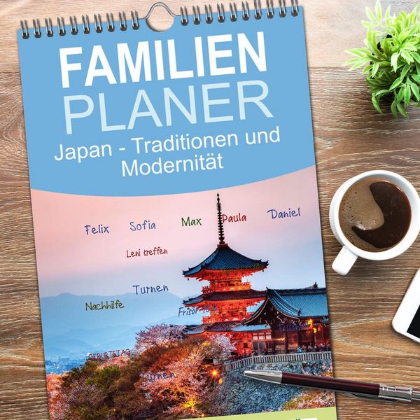 Produktbild: Familienplaner 2026 - Japan - Traditionen und Modernit&auml;t mit 5 Spalten (Wandkalender, 21 x 45 cm) CALVENDO