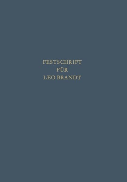 Produktbild: Festschrift f&uuml;r Leo Brandt zum 60. Geburtstag