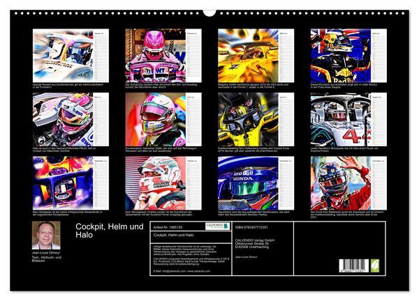Produktbild: Cockpit, Helm und Halo (Wandkalender 2026 DIN A2 quer), CALVENDO Monatskalender