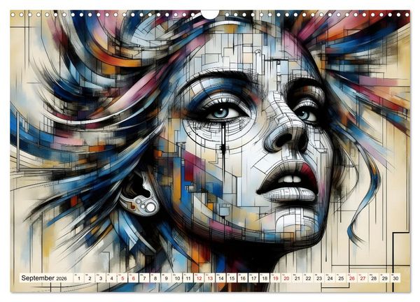 Produktbild: Kubistische Emotionen (Wandkalender 2026 DIN A3 quer), CALVENDO Monatskalender